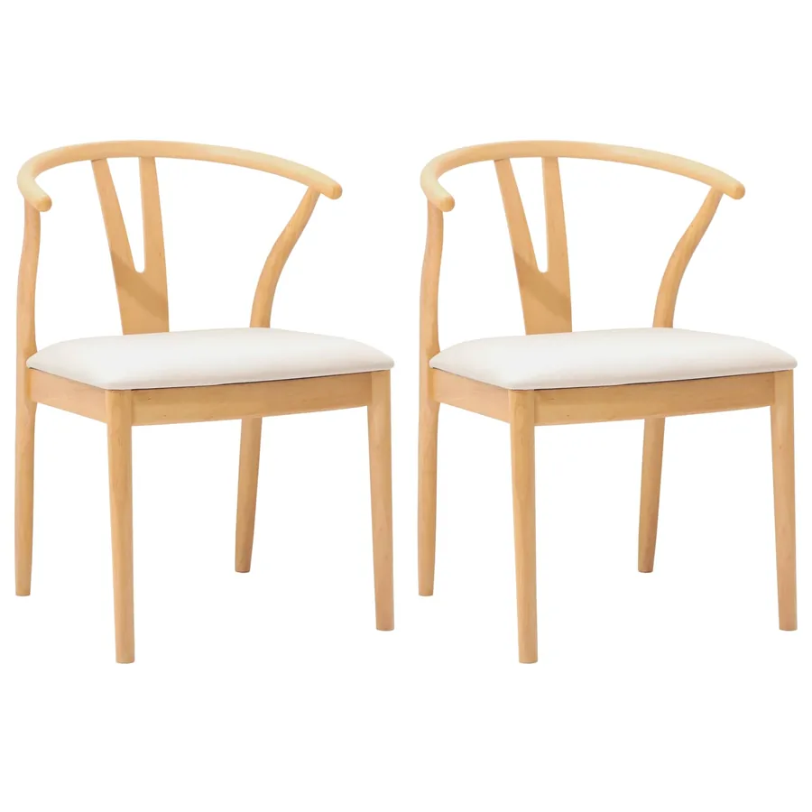 Chaise de salle à manger 2 pcs Naturel et clair - 2