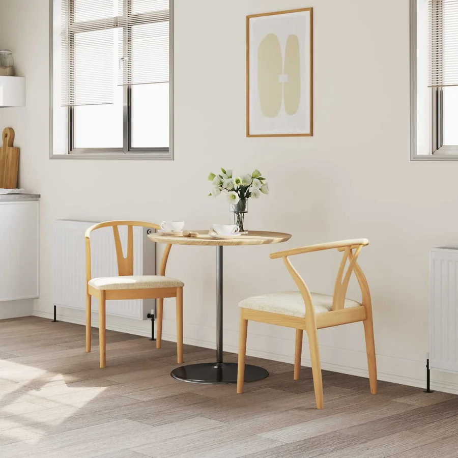 Chaise de salle à manger 2 pcs Naturel et clair - 3