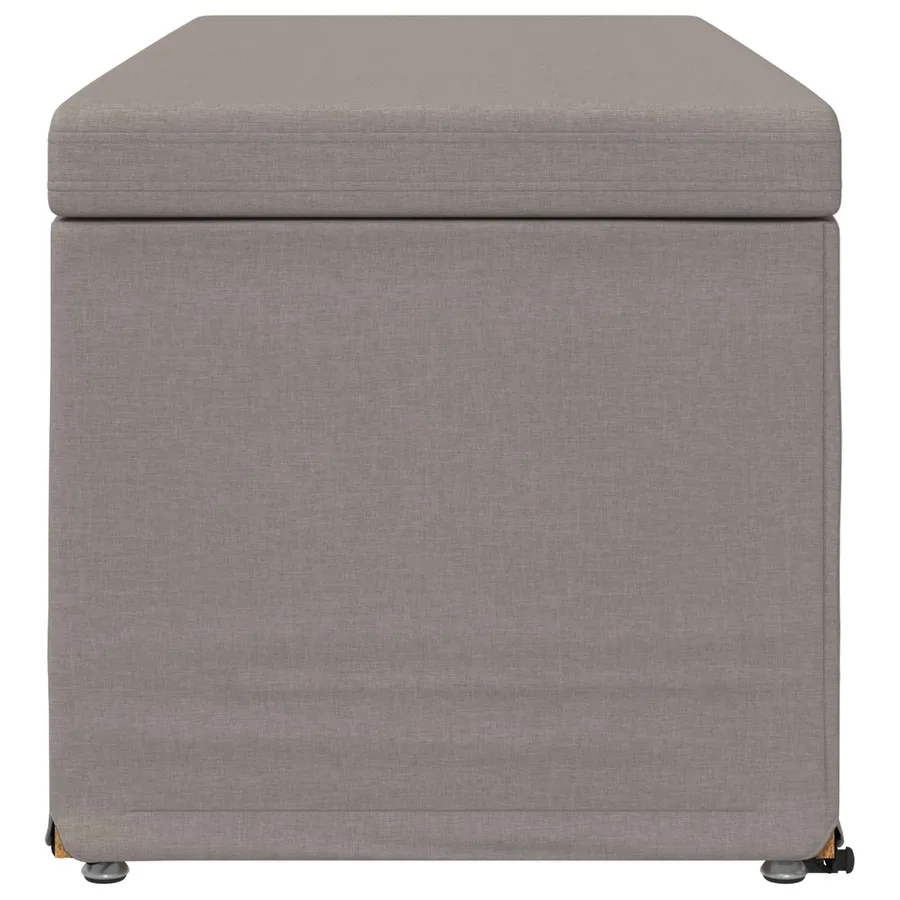 Tabouret Taupe 101 x 41 x 40 cm Tissu et bois stratifié - 5
