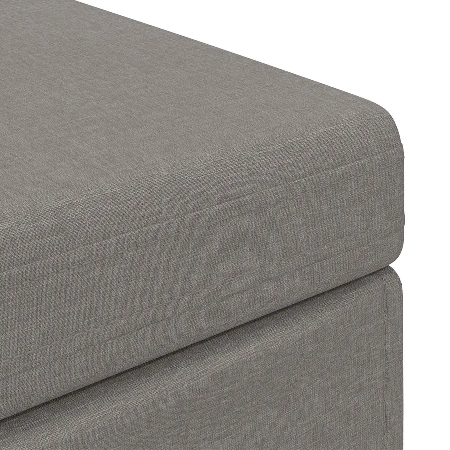 Tabouret Taupe 101 x 41 x 40 cm Tissu et bois stratifié - 6