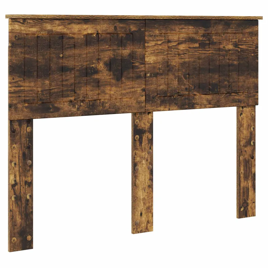 Cadre de lit Chêne fumé 135 x 190 cm Pin massif - 6