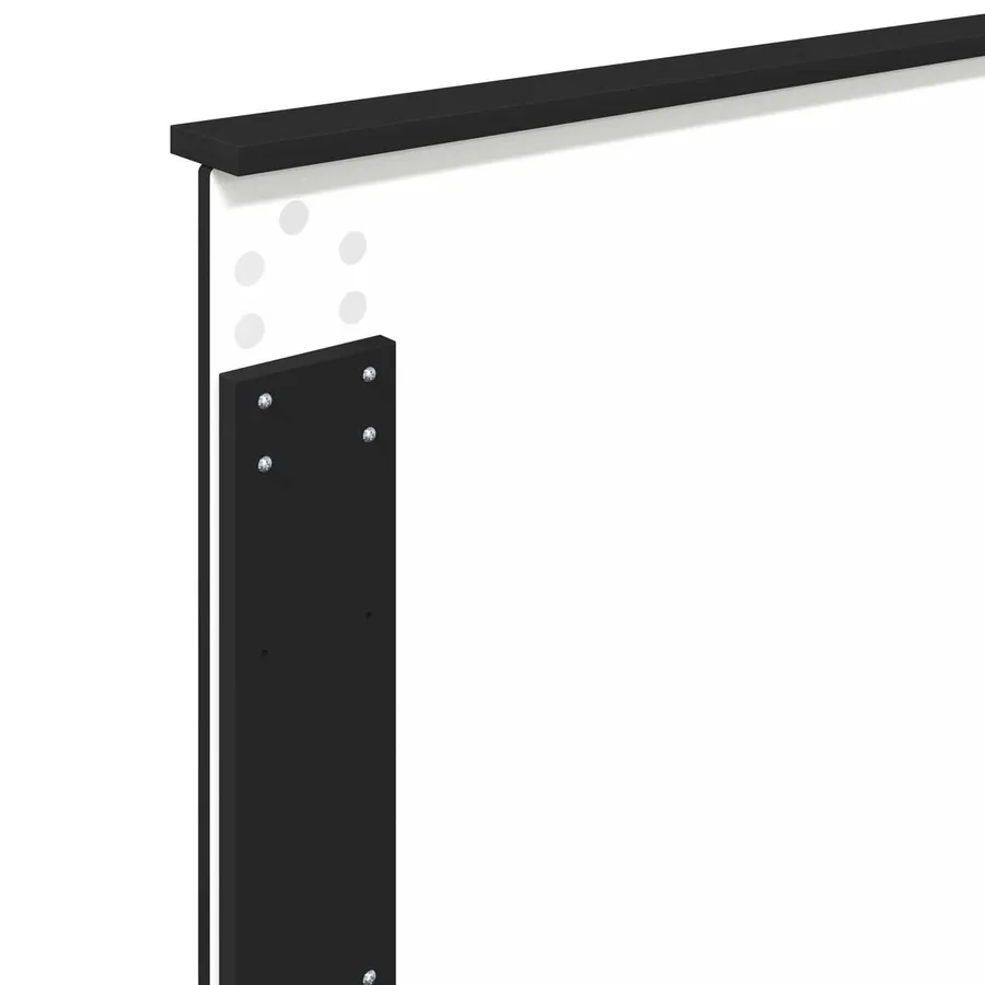 Cadre de lit avec tête de lit Noir 75 x 190 cm Pin massif - 11