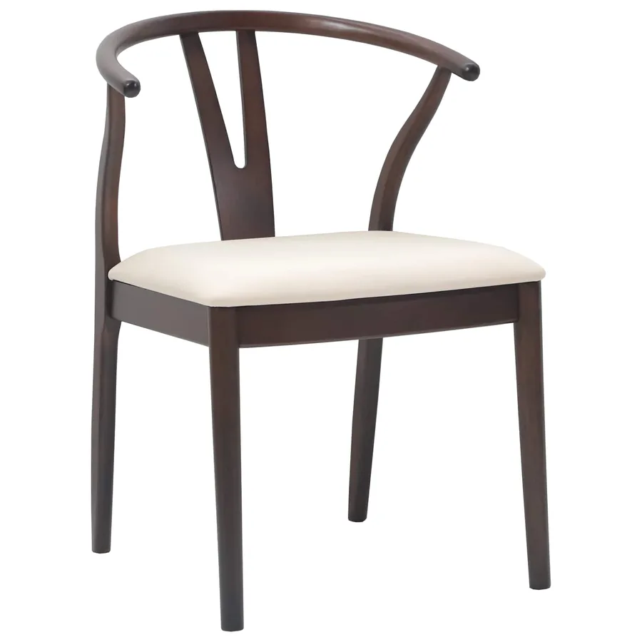 Chaise de salle à manger 2 pcs Marron clair et clair - 4