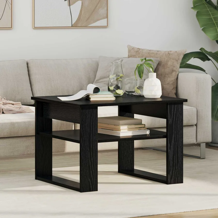 Table basse Chêne noir 64 x 54 x 44 cm Bois d'ingénierie