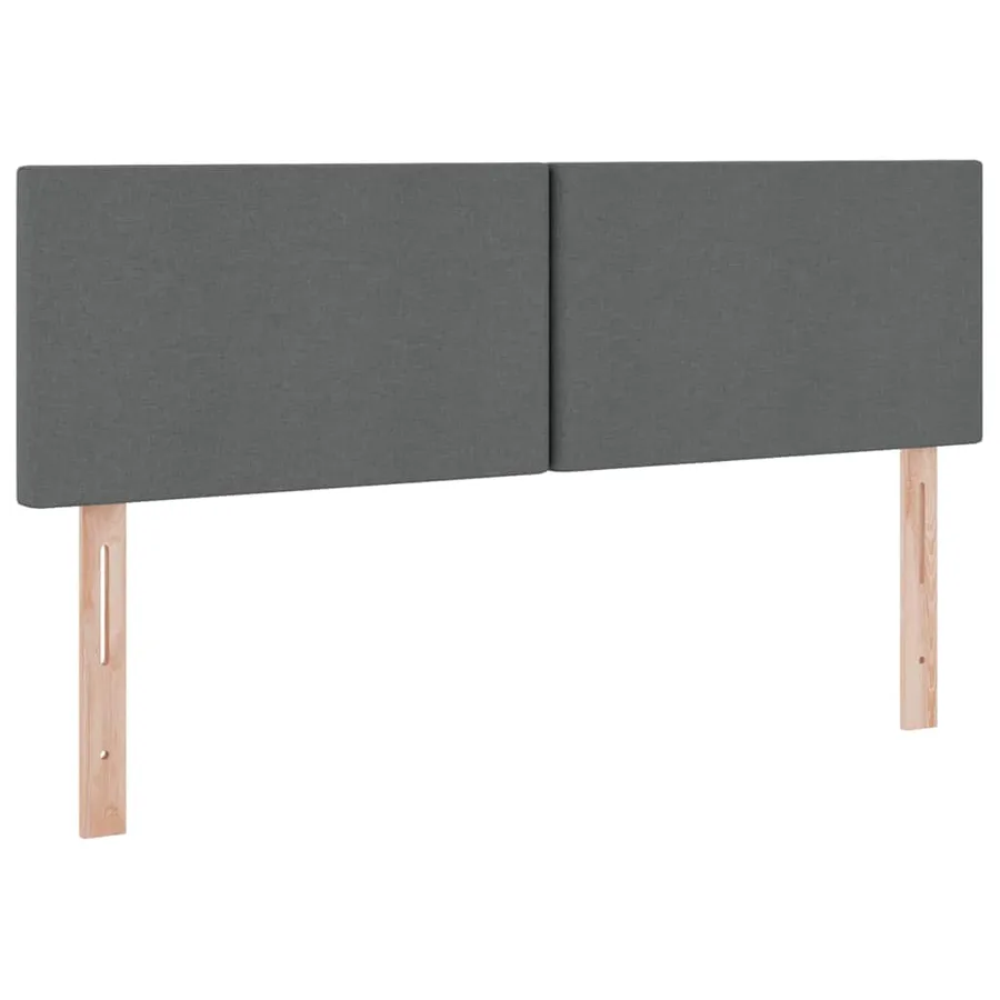 Lit de rangement LED avec matelas Gris foncé 140 x 190 cm Tissu - 8