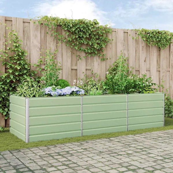 Jardinière Vert pastel 290 x 100 x 75 cm Acier galvanisé