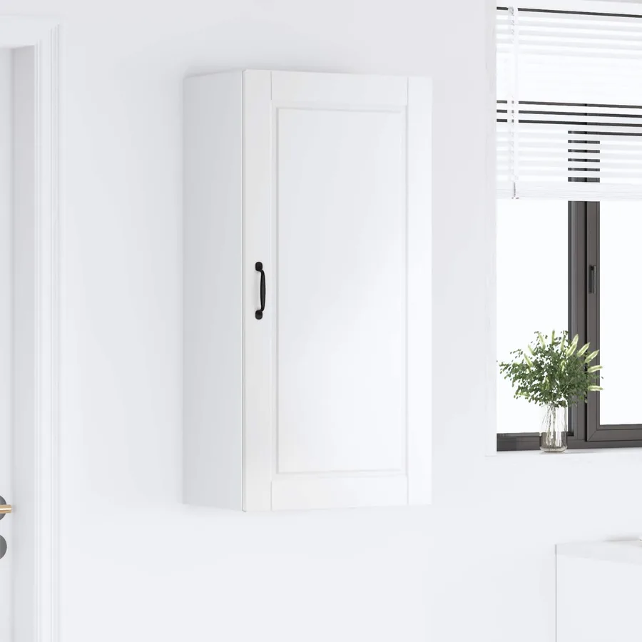 Meuble mural PORTO Blanc brillant 50 x 31 x 100 cm - 4