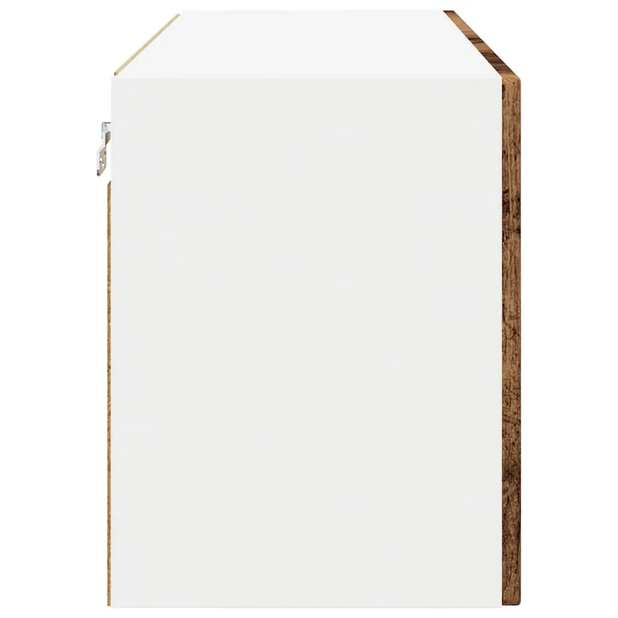 Cabinet en verre mural PORTO Bois ancien 80 x 31 x 40 cm - 7