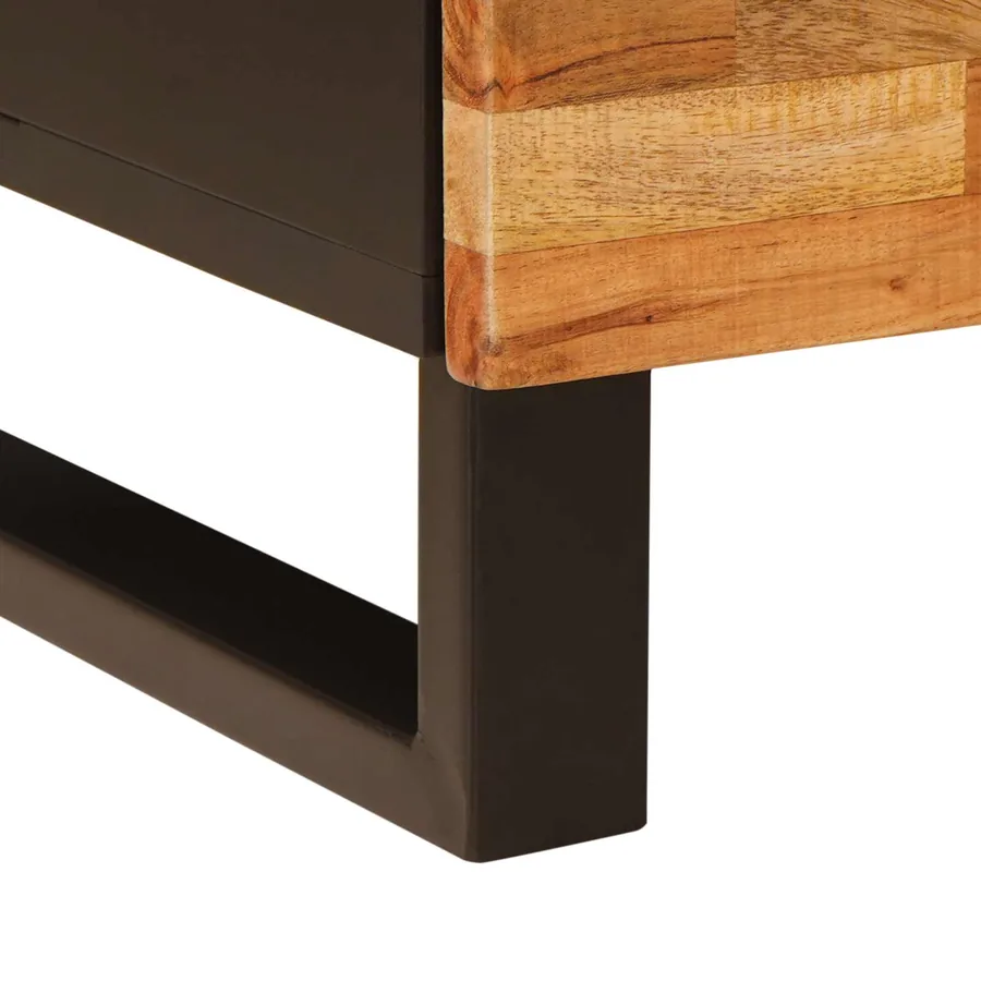Cabinet de chevet Marron 40 x 33 x 46 cm Bois de mangue massif - 8