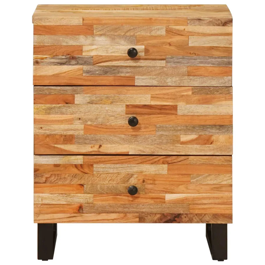 Armoire de lit Marron 50 x 33 x 62 cm Bois de mangue massif - 3