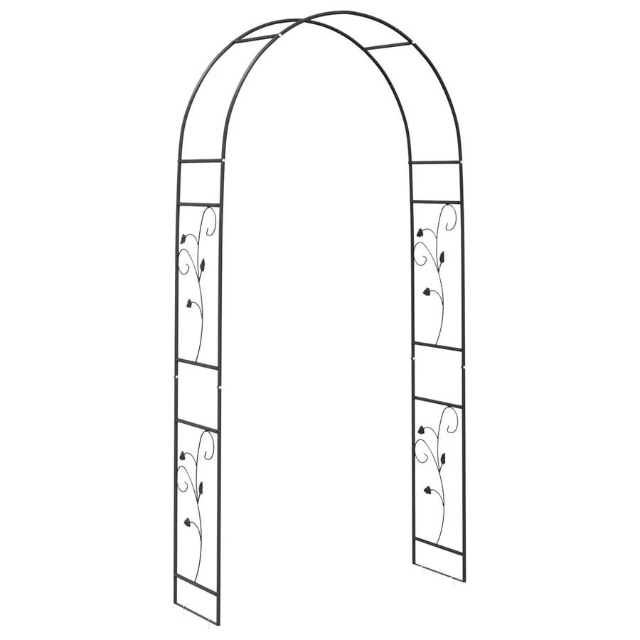 Arche de jardin Floral Noir 115 x 37 x 231 cm - 2