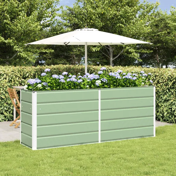 Jardinière Vert pastel 195 x 50 x 77 cm Acier galvanisé