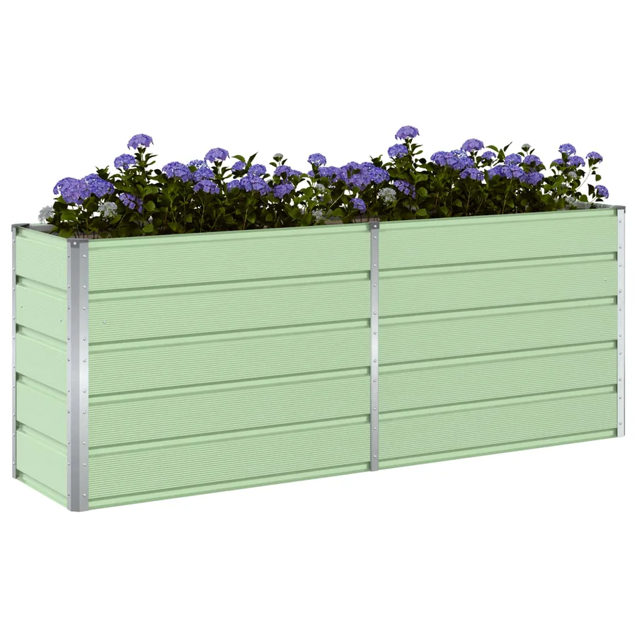 Jardinière Vert pastel 195 x 50 x 77 cm Acier galvanisé - 3