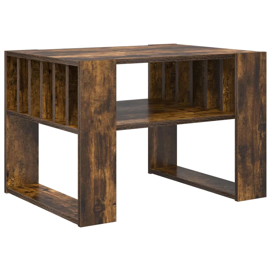 Table basse Chêne fumé 66 x 49,5 x 45 cm Bois d'ingénierie - 2