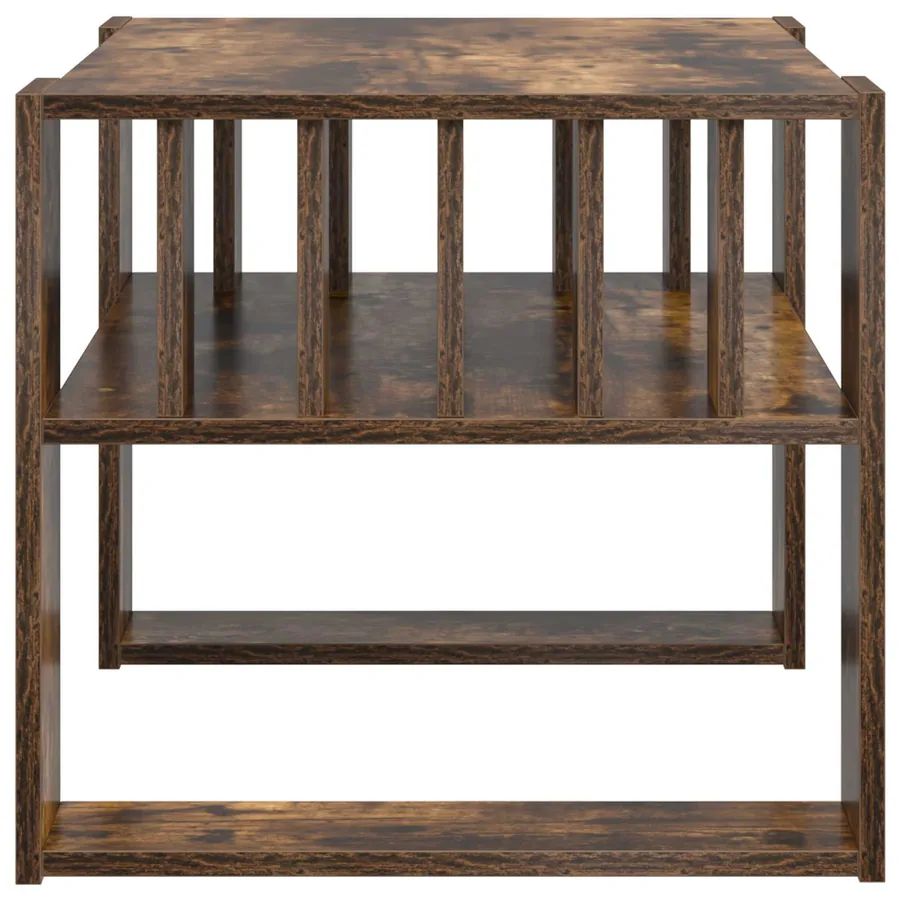 Table basse Chêne fumé 66 x 49,5 x 45 cm Bois d'ingénierie - 6