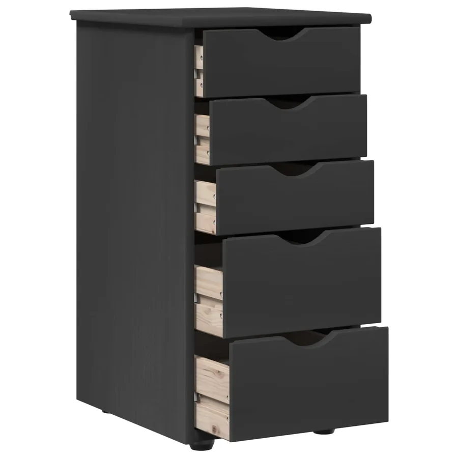 Armoire Gris 34 x 39 x 61,5 cm Bois de Pin Massif - 4
