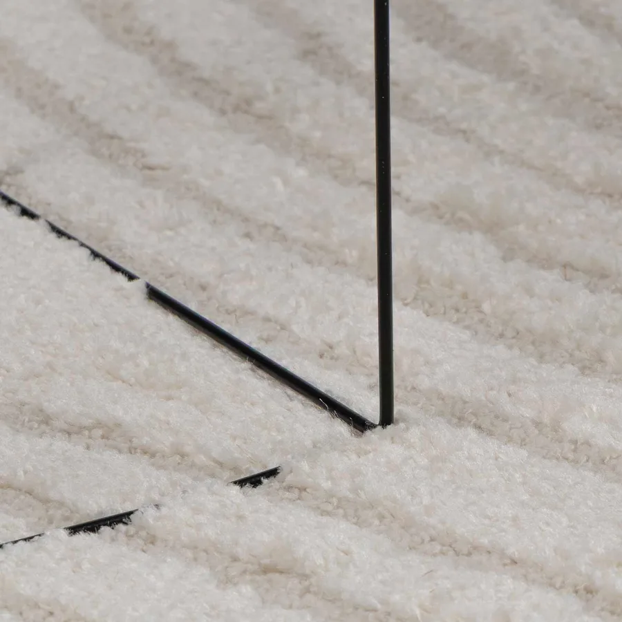 Tapis de surface Rond GALATI Crème Ø 160 CM Polyester - 6