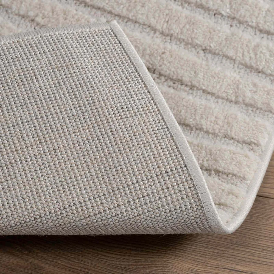 Tapis de surface Carré GALATI Crème 200 x 200 cm Polyester - 4