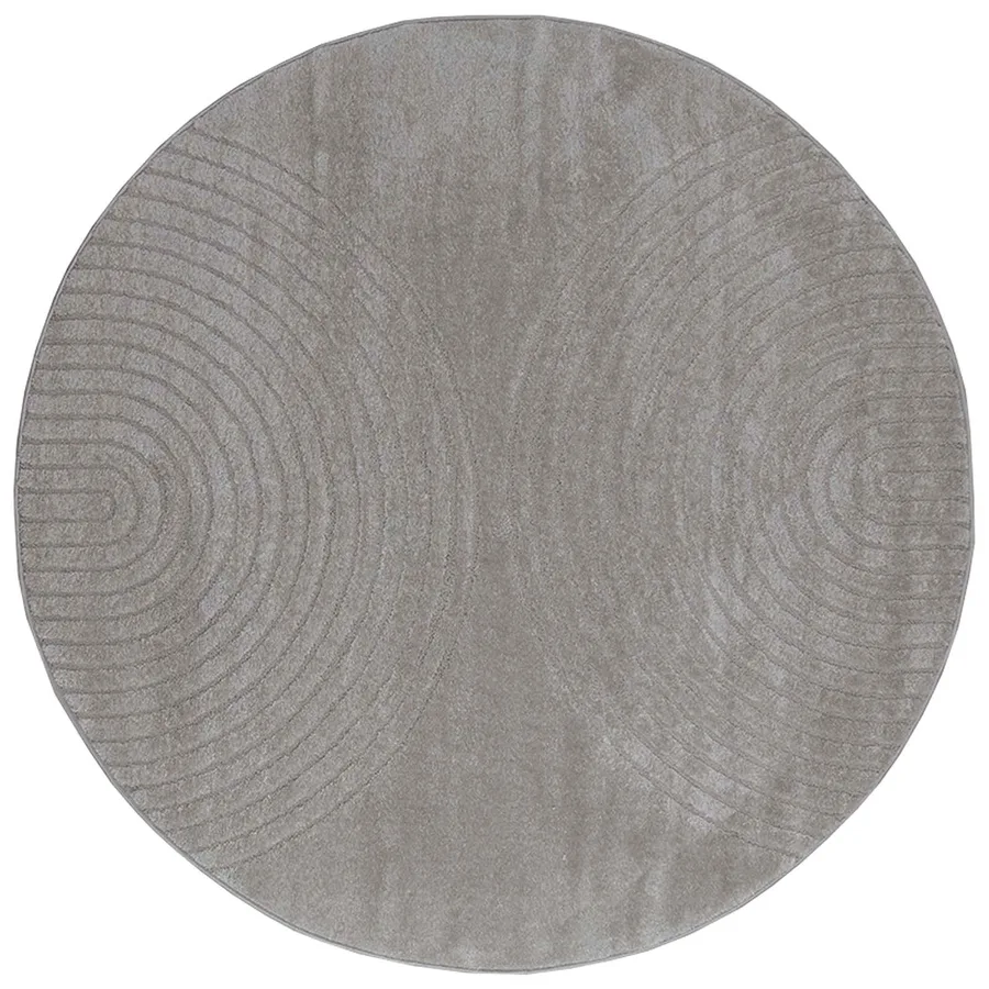 Tapis de surface Rond GALATI Gris Ø 160 CM Polyester - 2