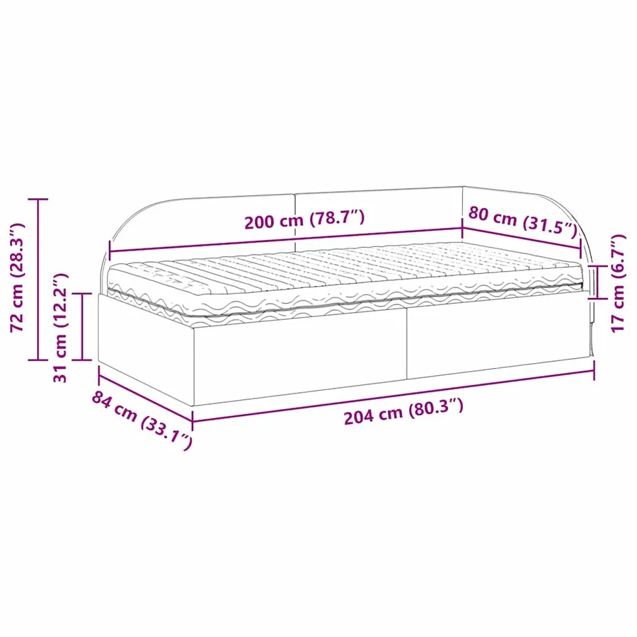 Cadre de lit d'angle avec matelas 2 pcs Turquoise Velours - 14
