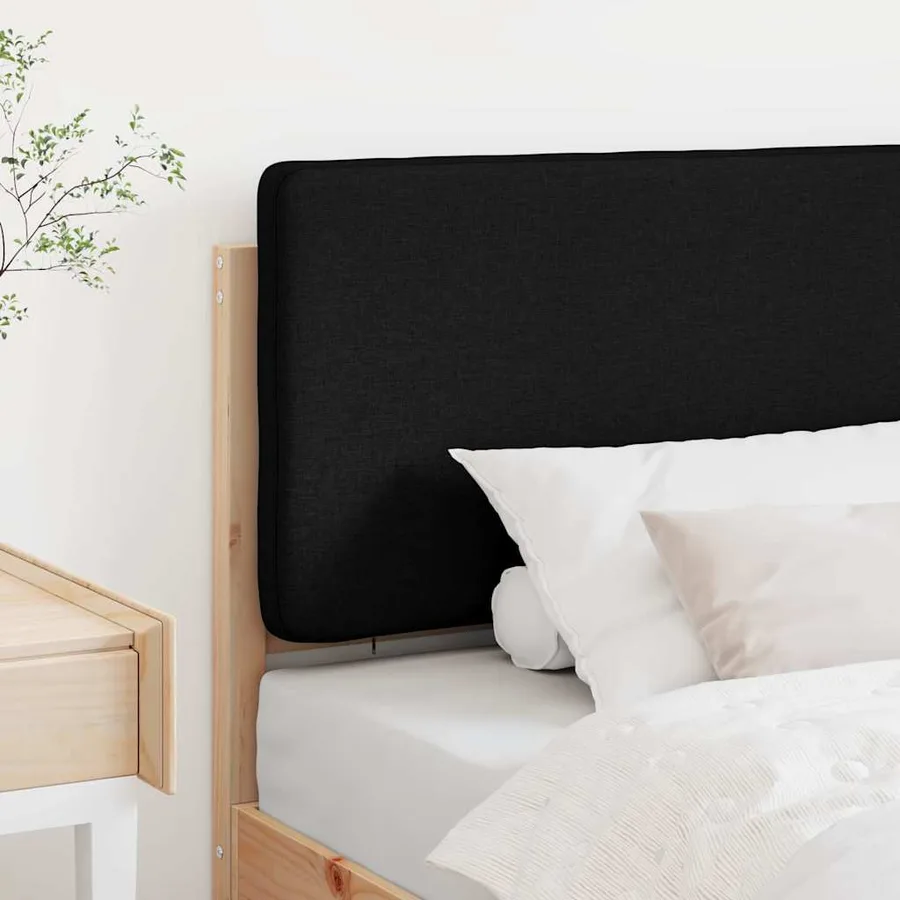 Tête de lit capitonnée Marron et Noir 90 cm Pin massif - 3