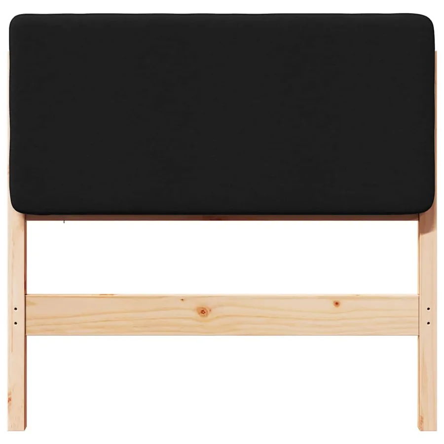 Tête de lit capitonnée Marron et Noir 90 cm Pin massif - 4