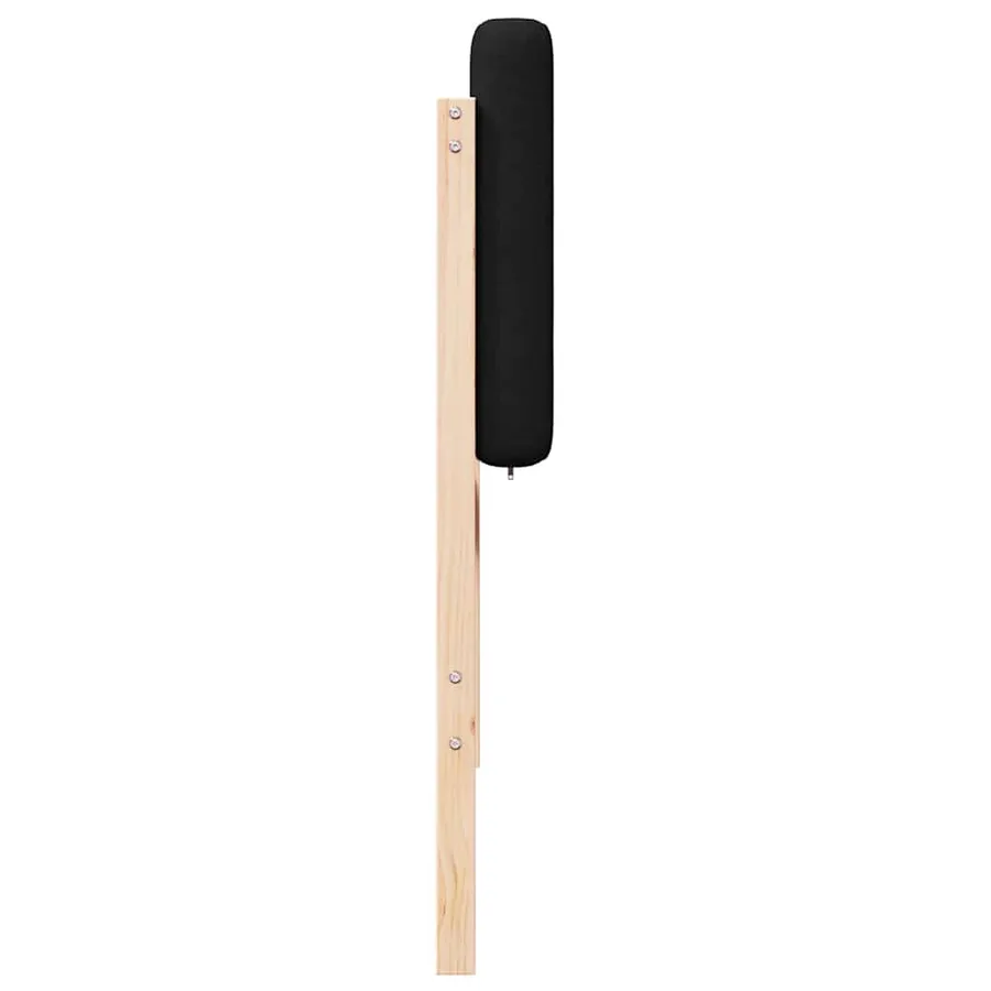 Tête de lit capitonnée Marron et Noir 90 cm Pin massif - 5