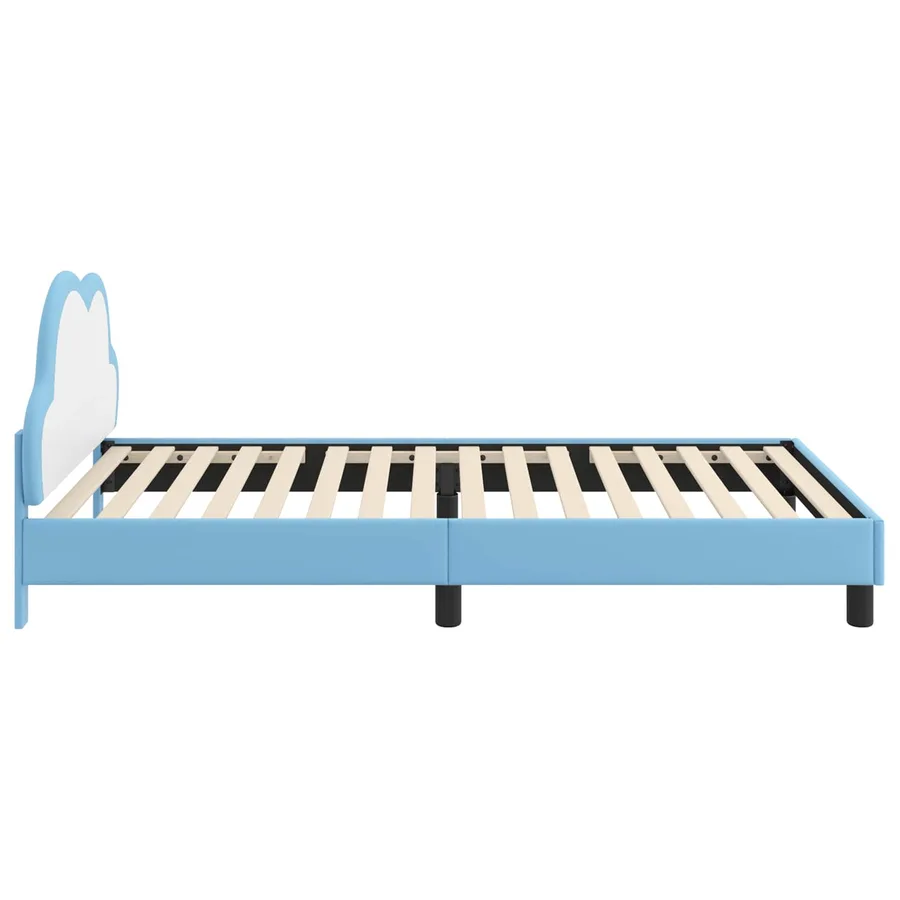 Cadre de lit pour enfants avec tête de lit Bleu 90 x 200 cm PU - 6