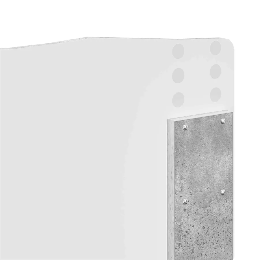 Cadre de lit Gris béton 150 x 200 cm Bois d'ingénierie - 12