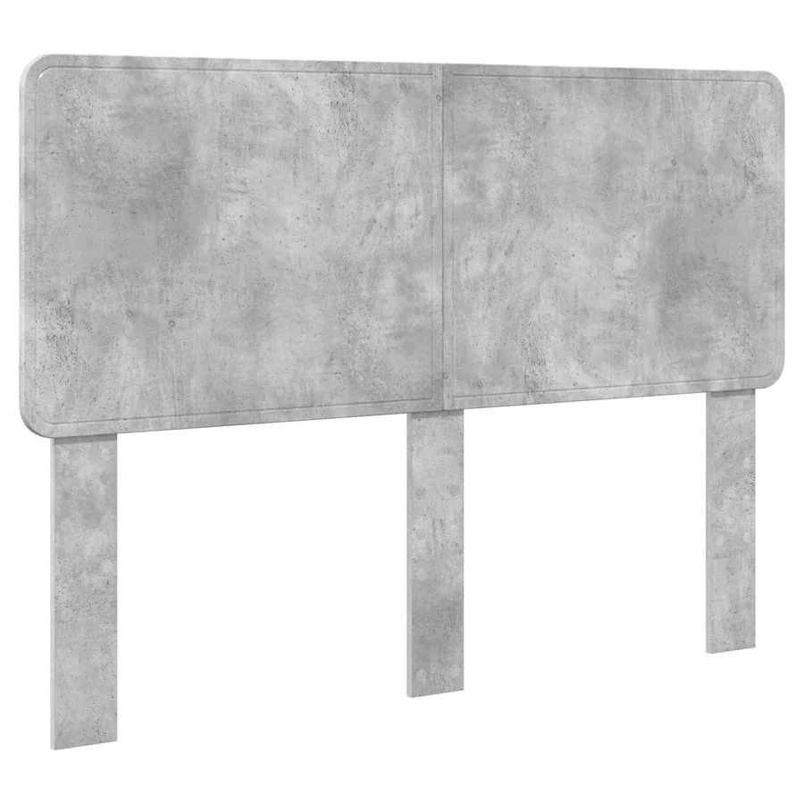 Cadre de lit Gris béton 150 x 200 cm Bois d'ingénierie - 7