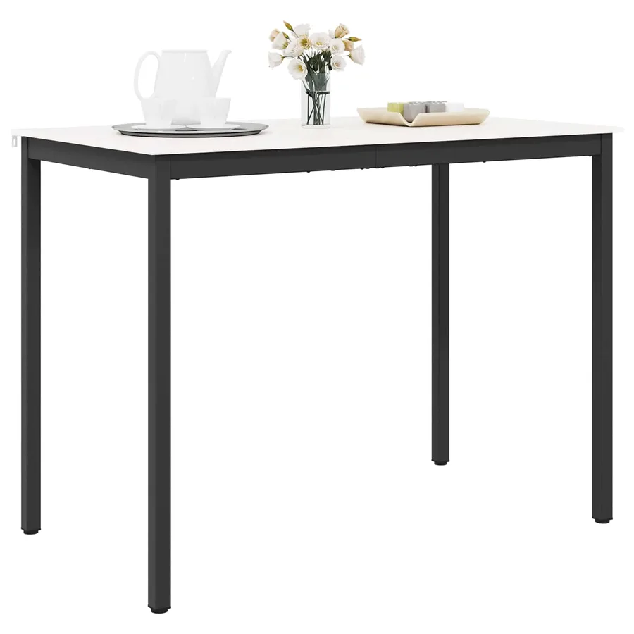 Table de bar Blanc 140 x 80 x 105 cm Bois de pin massif - 3