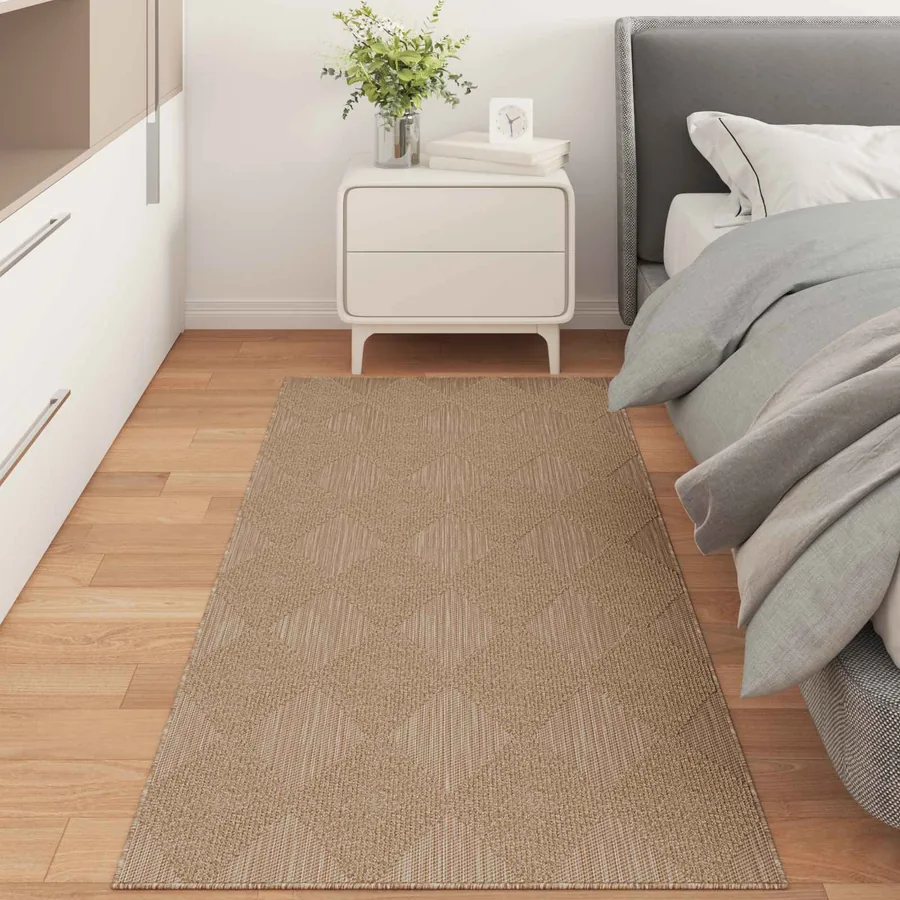 Tapis de surface AGIRA Naturel 150 x 80 cm Polyester