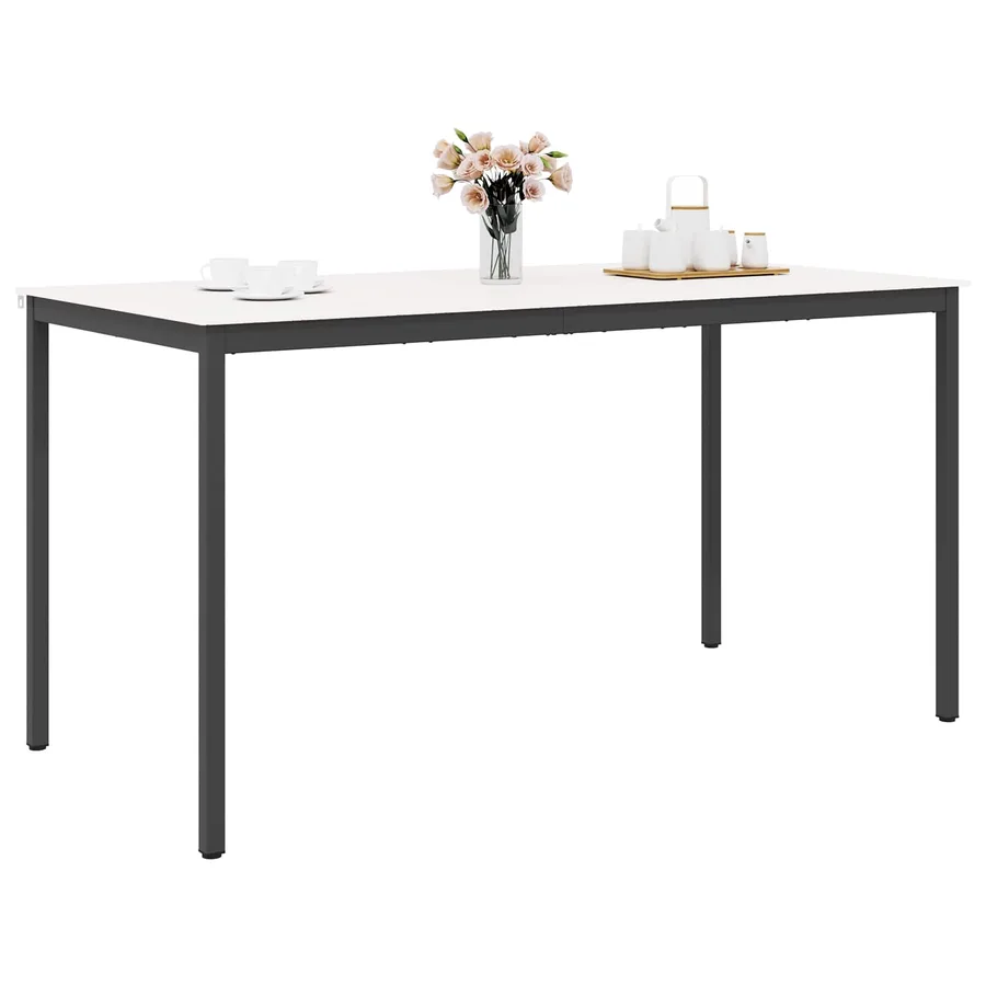 Table de bar Blanc 200 x 100 x 105 cm Bois de pin massif - 3