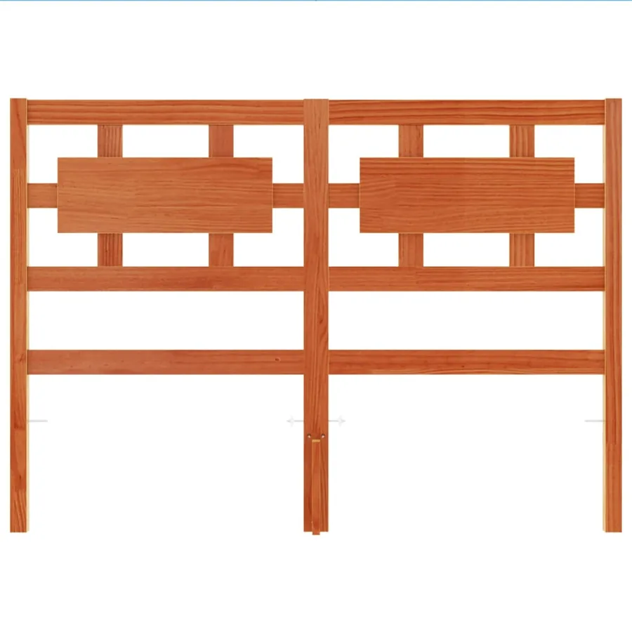 Tête de lit cire marron 135 cm bois massif de pin - 4