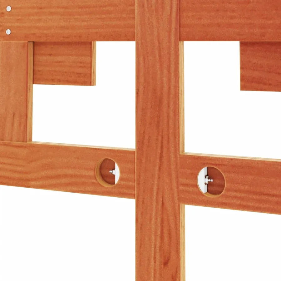 Tête de lit cire marron 135 cm bois massif de pin - 7
