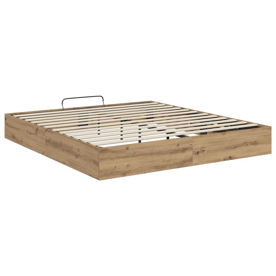 Cadre de lit ottoman Chêne artisan 203 x 180 x 25 cm - 7