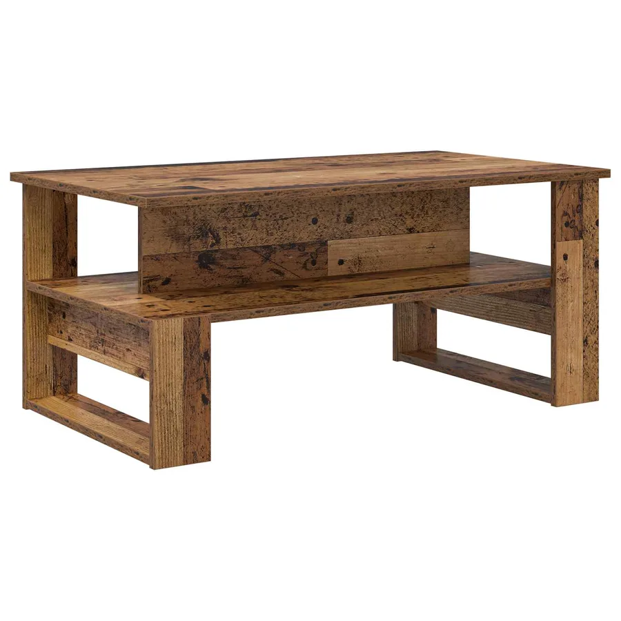 Table basse Bois ancien 90 x 50 x 40 cm Bois d'ingénierie - 2