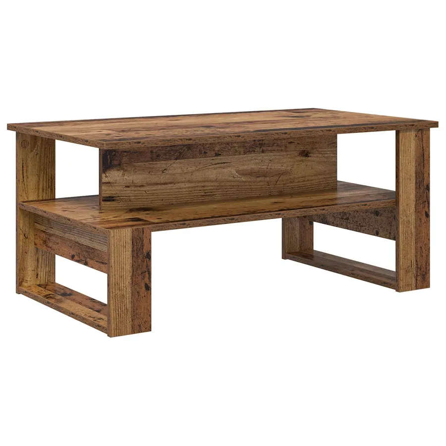 Table basse Bois ancien 90 x 50 x 40 cm Bois d'ingénierie - 7