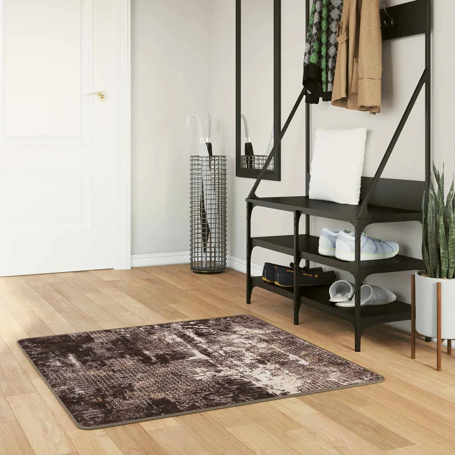 Coureur de Tapis MARSA Noir 100 x 100 cm Polyester et PVC
