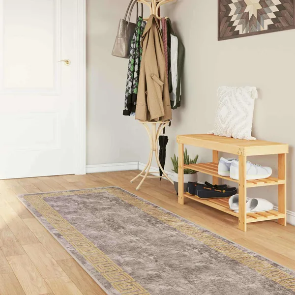 Coureur de Tapis MARSA Gris 80 x 400 cm Polyester et PVC