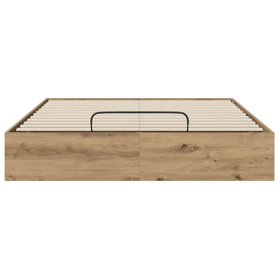 Cadre de lit ottoman avec stockage Chêne Artisanal 135 x 190 cm - 5