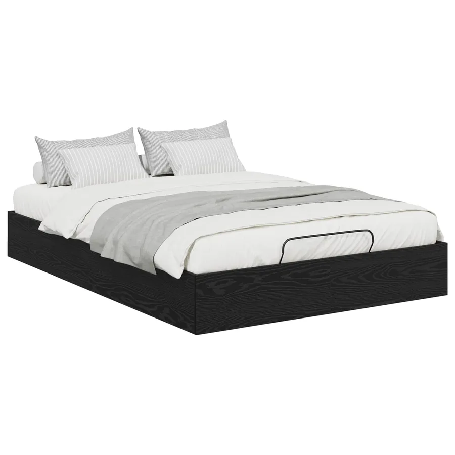 Cadre de lit ottoman avec stockage Chêne Noir 193 x 135 x 25 cm - 3