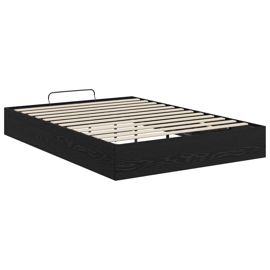 Cadre de lit ottoman avec stockage Chêne Noir 193 x 135 x 25 cm - 7