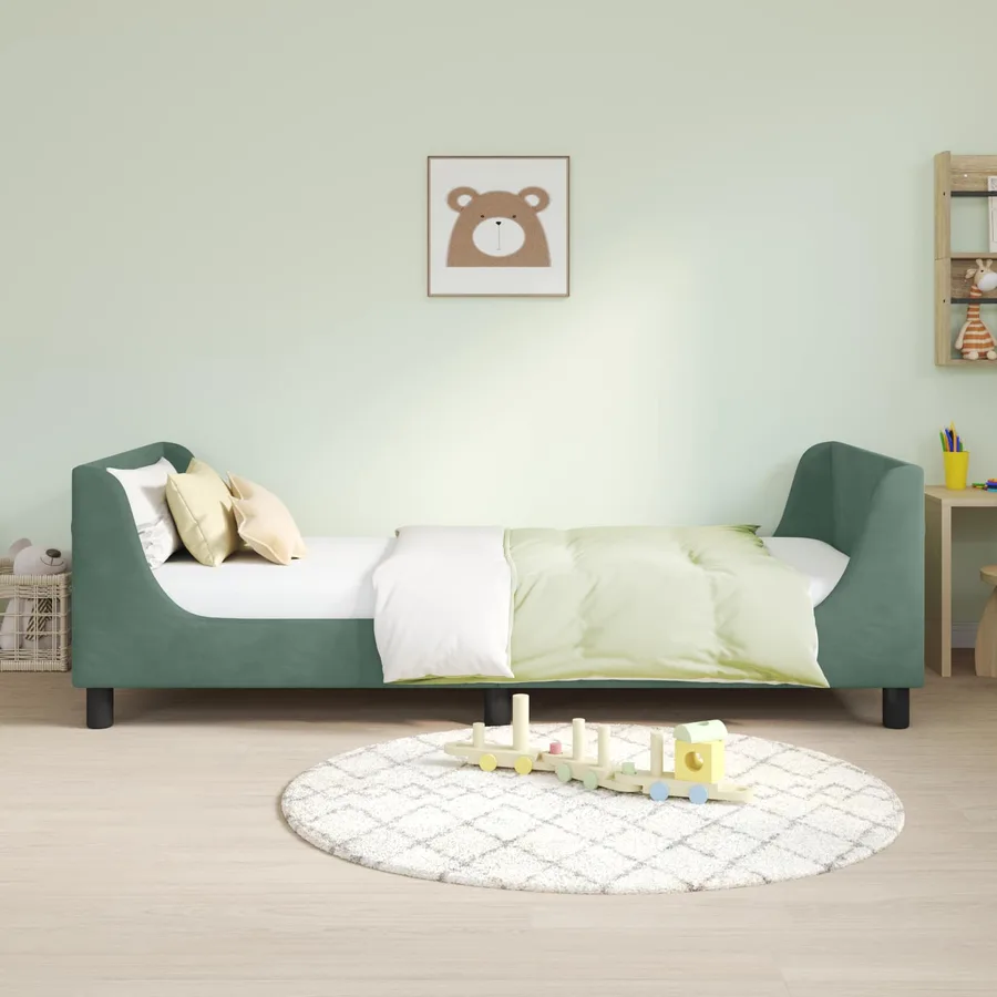Cadre de lit pour enfants avec tête de lit Vert Mer 80 x 200 cm - 3