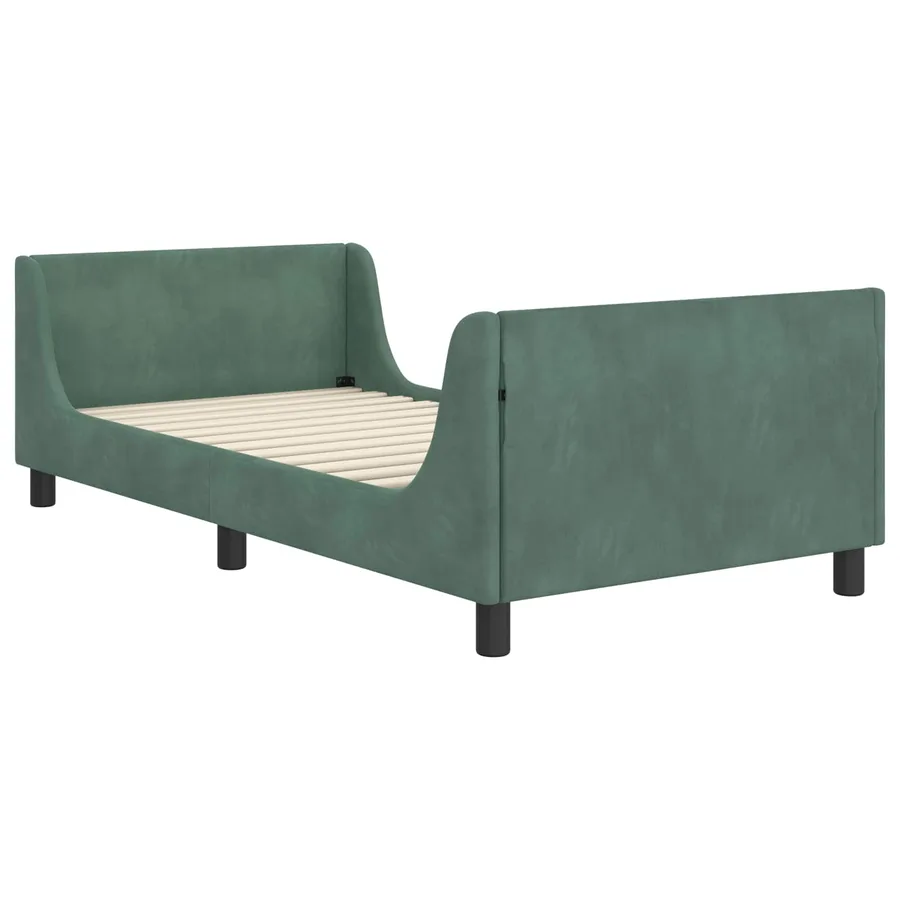 Cadre de lit pour enfants avec tête de lit Vert Mer 80 x 200 cm - 4