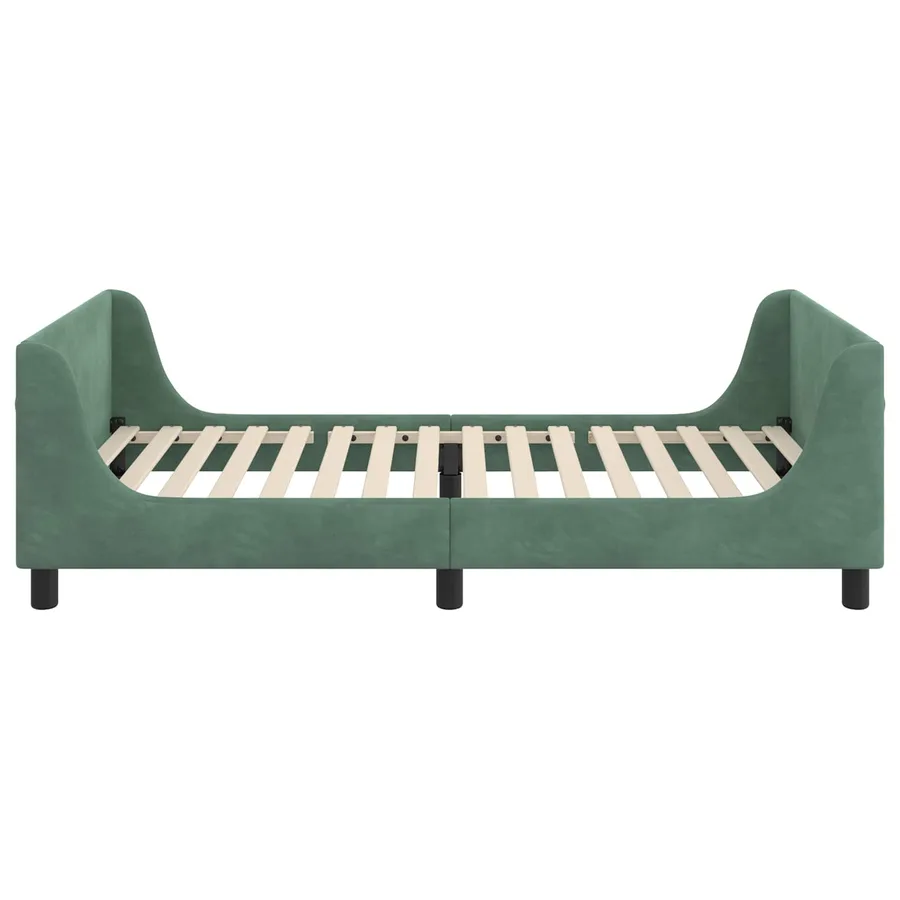 Cadre de lit pour enfants avec tête de lit Vert Mer 80 x 200 cm - 6