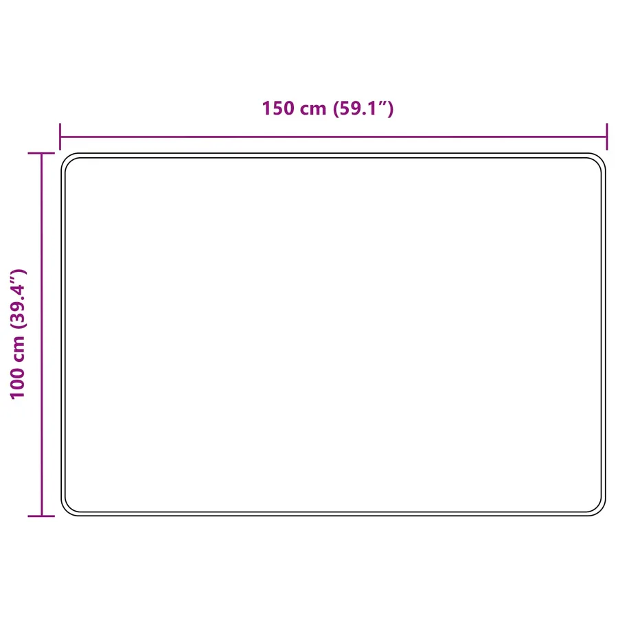 Coureur de Tapis MARSA Noir 100 x 150 cm Polyester et PVC - 7