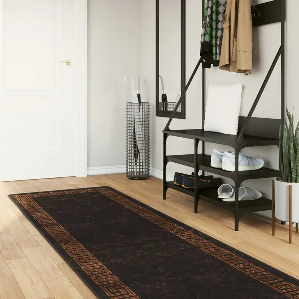 Coureur de Tapis MARSA Noir 80 x 450 cm Polyester et PVC