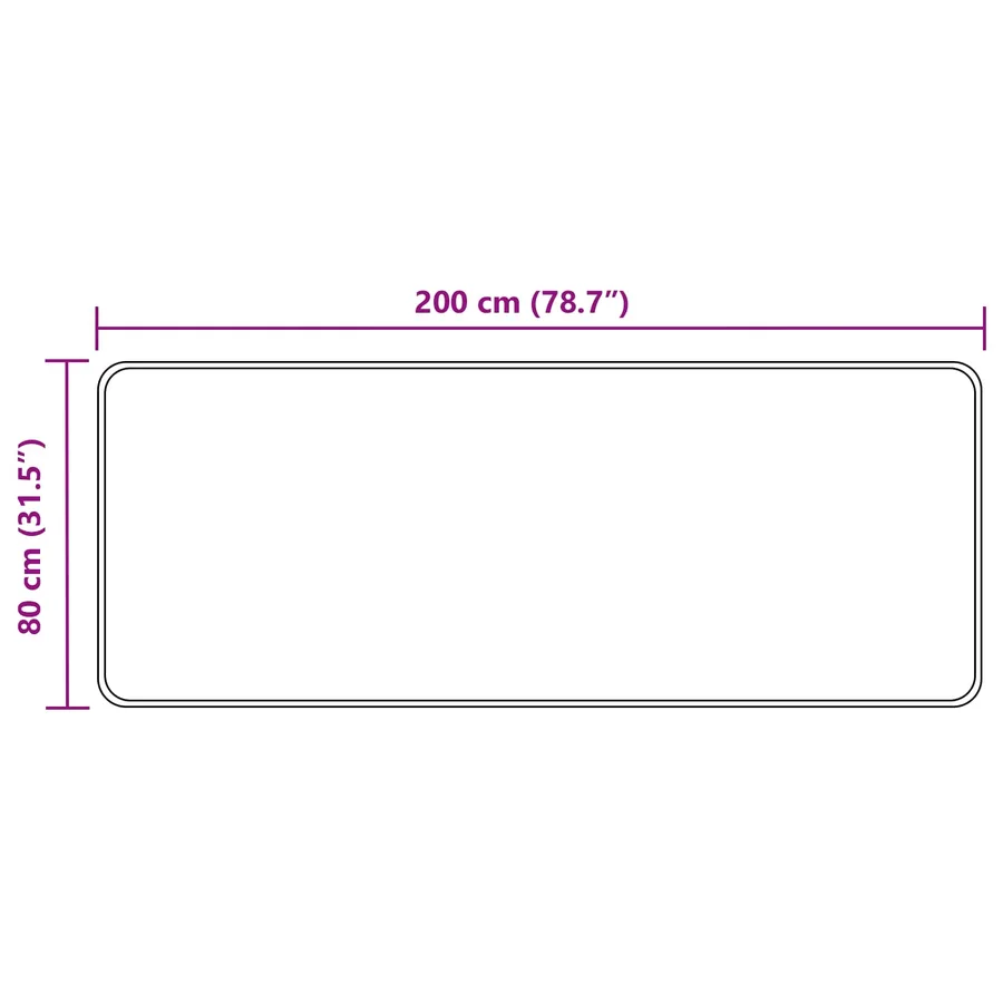 Coureur de Tapis MARSA Vert forêt 80 x 200 cm Polyester et PVC - 7