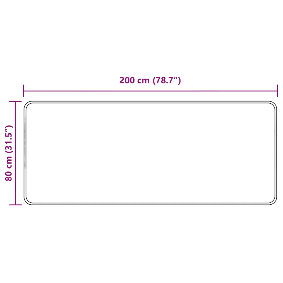 Coureur de Tapis MARSA Noir 80 x 200 cm Polyester et PVC - 7